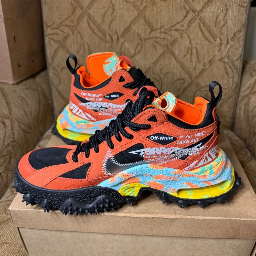 Nike Air Terra Form Off-White Orange Black DQ1615-800 Mens 9.5 Sneaker No Box